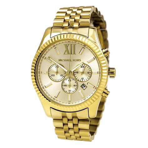 michael kors lexington gold-tone stainless steel watch mk8281|Michael Kors chronograph.